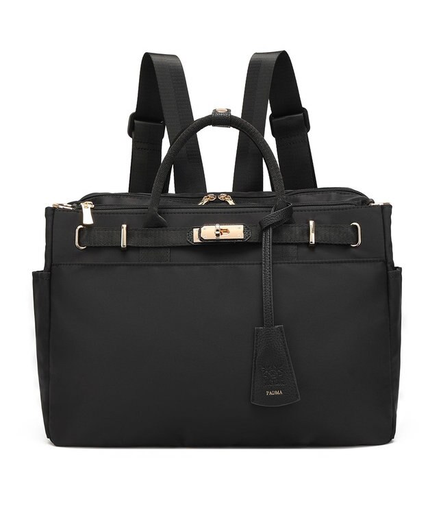 style code 【ナイロン４WAY仕様】ショルダー　リュック　PC収納可能 BLK/GLD7691