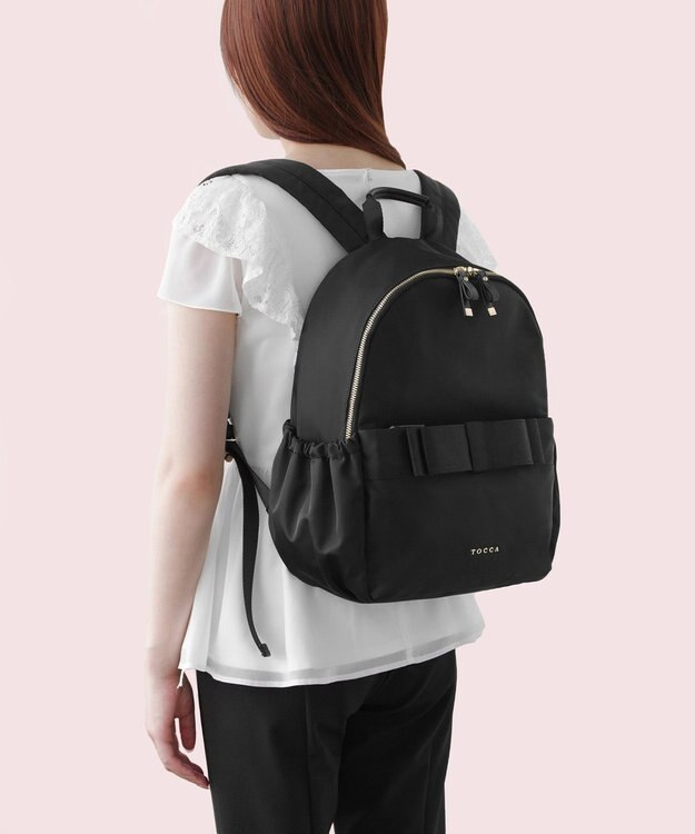 TOCCA 【撥水】RIBBON BRICK BACKPACK バックパック ブラック系