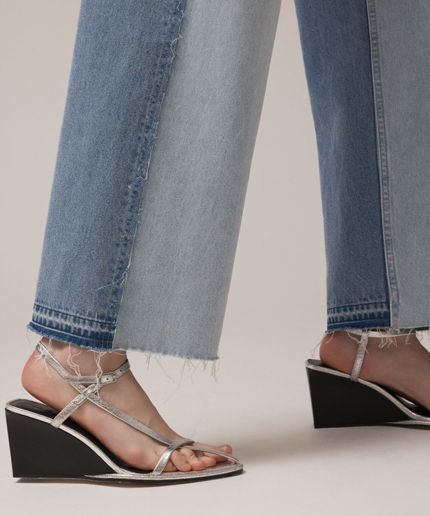 GRACE CONTINENTAL リメイクストレートデニムパンツ ブルー