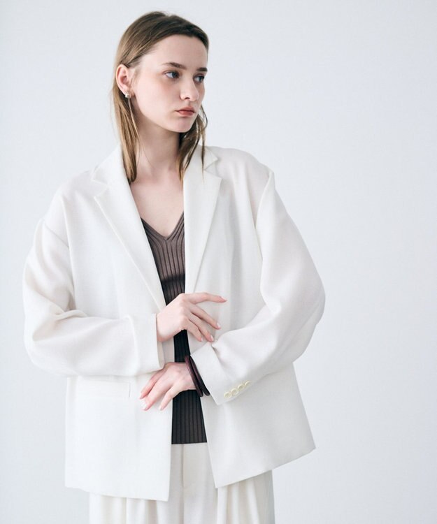 uncrave リネンライクツイル ジャケット オフ