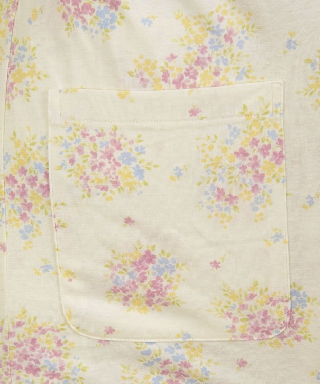 Wing 【数量限定　特別価格】 パジャマ 長袖 長ズボン 綿100% 天竺素材 やわらかな肌ざわり 前開きタイプ 丸首 花柄 EP5911 ウイング／ワコール クリーム