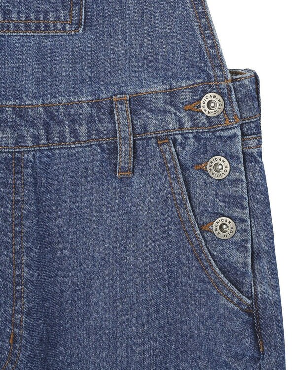 AMERICAN HOLIC ミドルオンスデニムサロペット Light Indigo