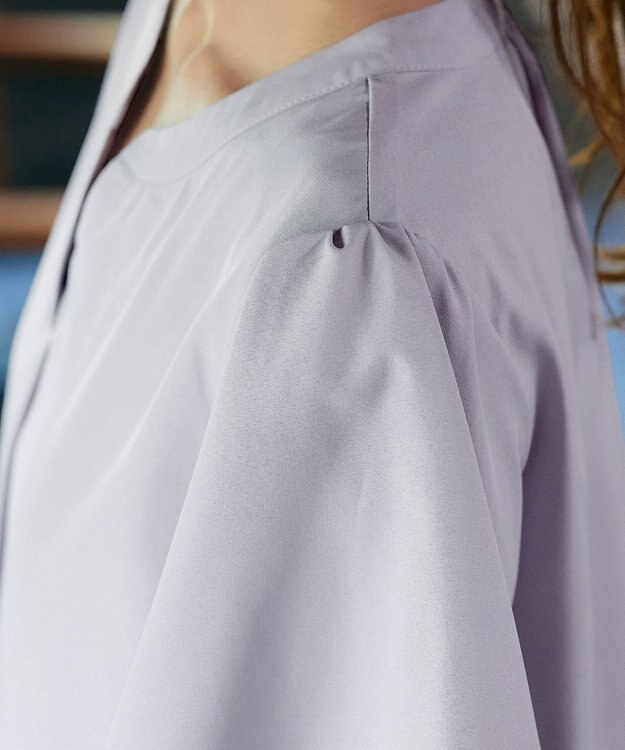 Tiaclasse 【選べる2Type】スキッパーシャツチュニック 半袖ライトグレー