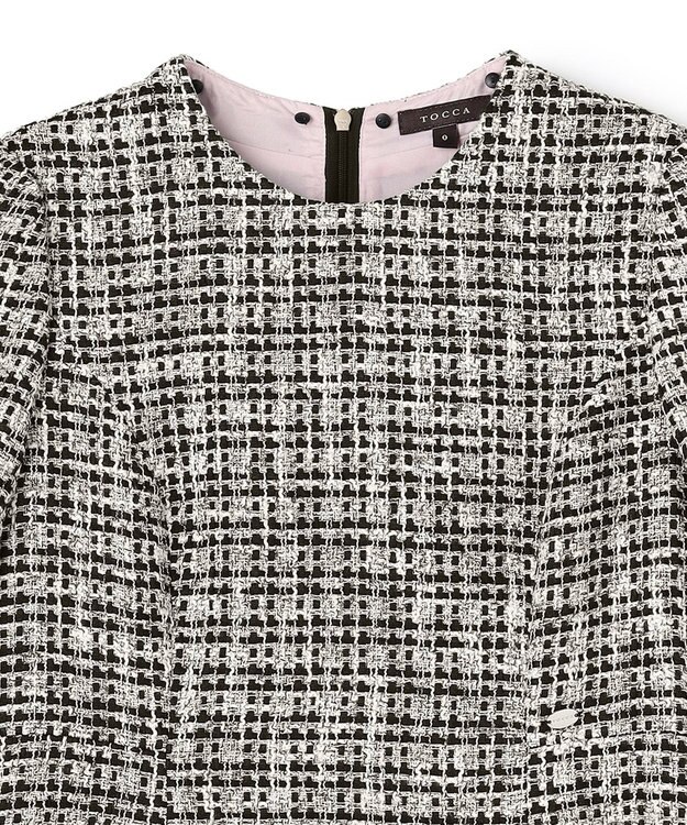 TOCCA 【洗える・消臭】 TWEED BLOSSOM ドレス ブラック系5