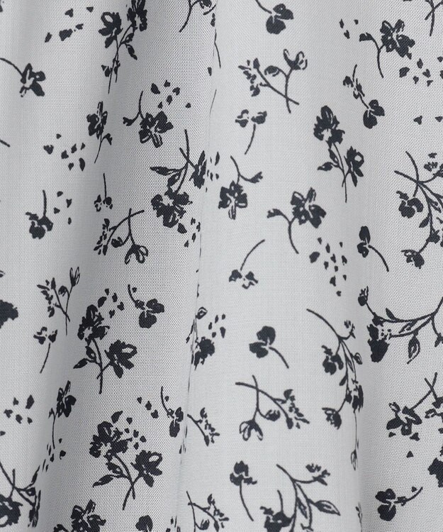 J.PRESS LADIES 【洗える】 スパンローンフラワー バンドカラー ワンピース サックスブルー系5