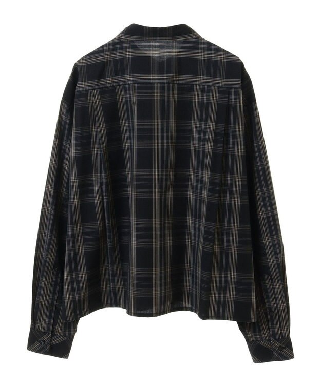 AMERICAN HOLIC イージーケアショート丈チェックシャツ Black