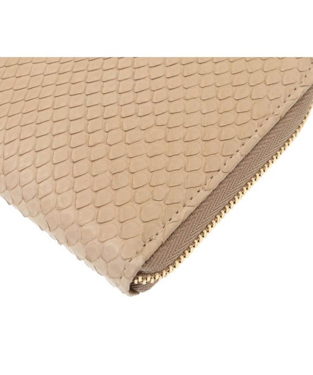 genten グレースパイソン コインケース ベージュ