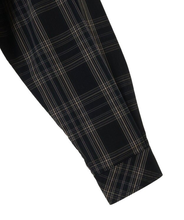 AMERICAN HOLIC イージーケアショート丈チェックシャツ Black