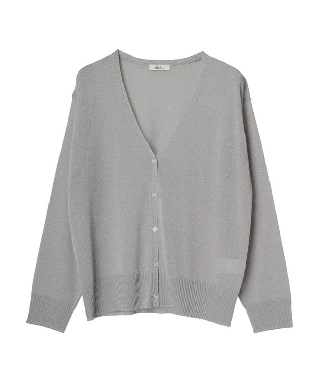 earth music&ecology ラメ入りニットカーディガン Light Gray