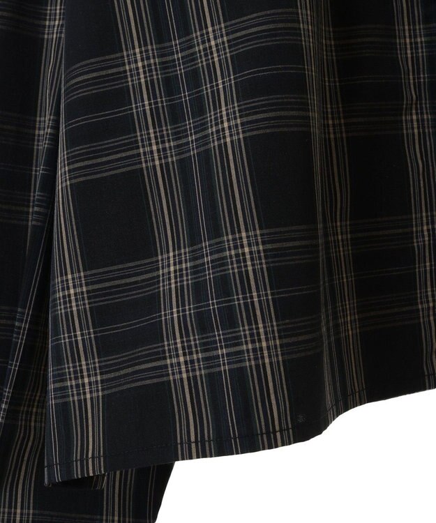 AMERICAN HOLIC イージーケアショート丈チェックシャツ Black