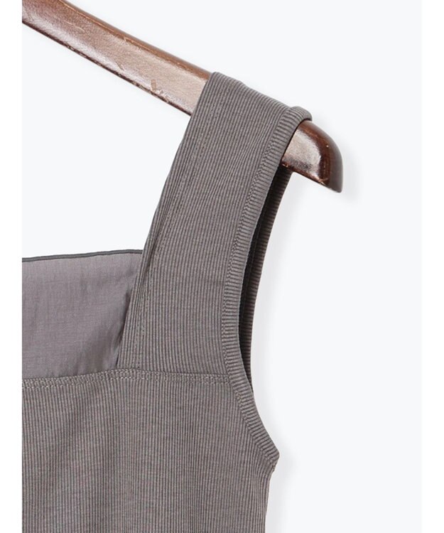 Te chichi シアー切替タンクトップ グレー