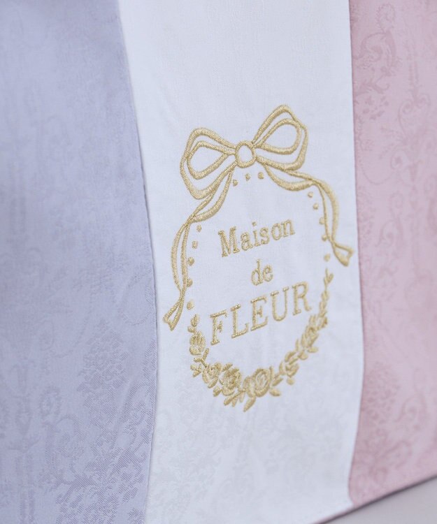 Maison de FLEUR トリコロールフリルハンドルトートバッグ Multi