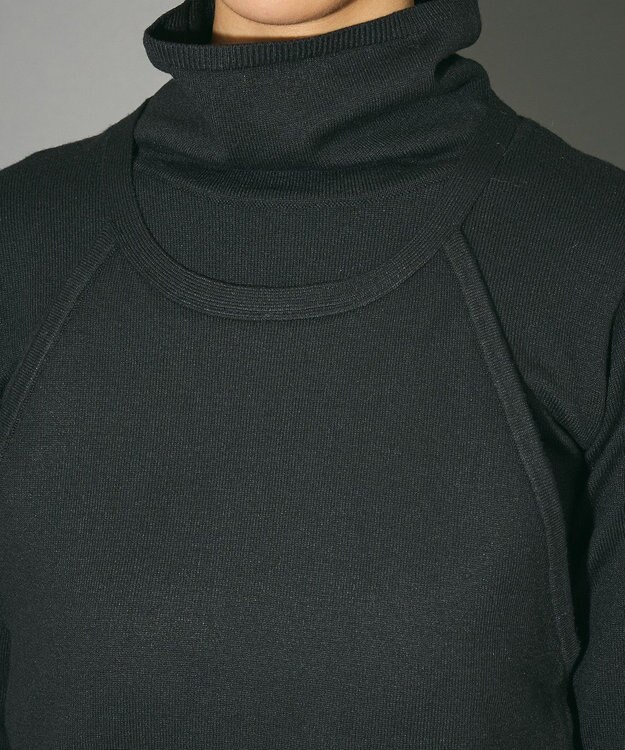 Green Parks ハイネックニット＋カシュクールニット Black