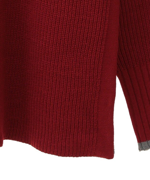 earth music&ecology ライン入りハイネックニットチュニック Light Gray Mixture