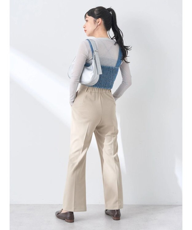 earth music&ecology フロントボタンデニムビスチェ Indigo