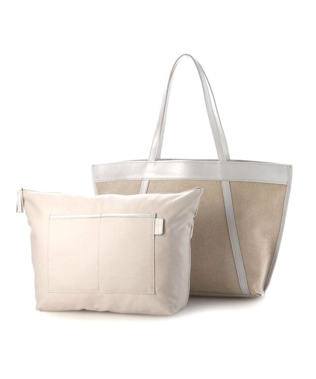 UNBILLION ペルケ perche / 撥水リバーシブルトートL シルバー