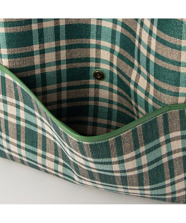 UNBILLION  ペルケ perche / 1本手チェックトートバッグ グリーン
