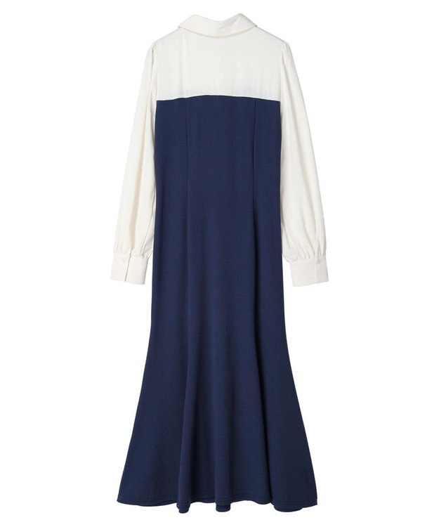 earth music&ecology ビスチェ風ドッキングワンピース Blue