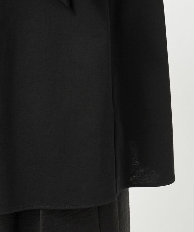 23区 S 【GOLD LABEL】ラッフルスリーブジャージー カットソー ブラック系