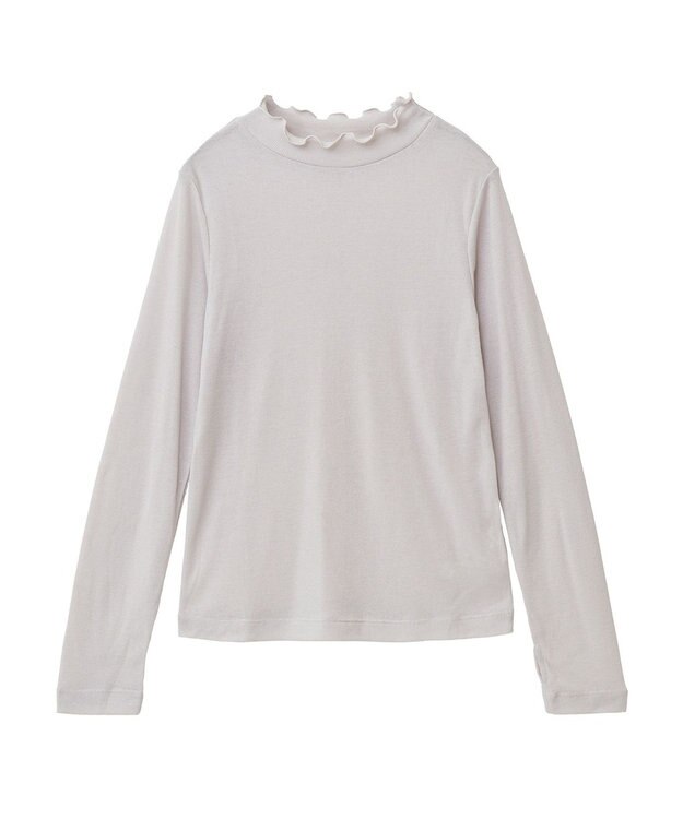 earth music&ecology シアーリブプルオーバー Light Gray