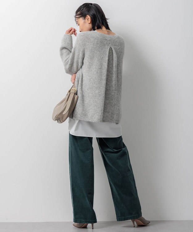 23区 S ブラッシュドアルパカ ニット ライトグレー系