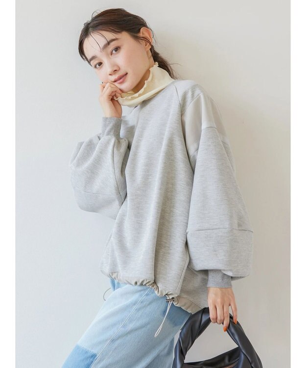 AMERICAN HOLIC ショルダーラインドロストポンチプルオーバー Gray Mixture