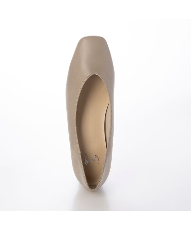 ing <ing>【WEB限定】【レイン対応】スクエアトゥVカットパンプス オーク