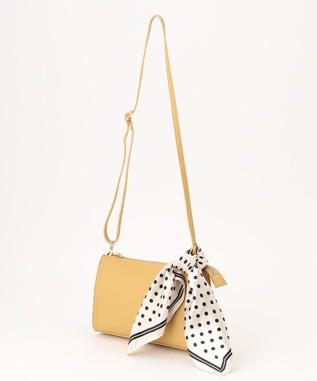 UNBILLION 【テレビ ドラマ着用アイテム】cachecache WEB限定スカーフ付ボックスショルダー マスタード