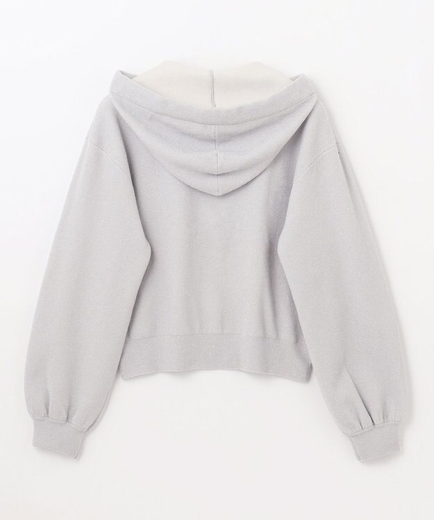 GRACE CONTINENTAL ラメニットパーカー ホワイト