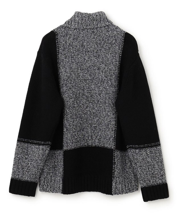 JOSEPH HOMME メリノブロック　ニット ブラック系