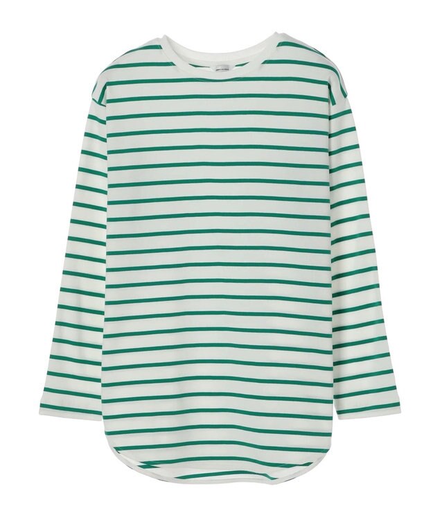 AMERICAN HOLIC Ｄａｉｌｙ！　ラウンドカットチュニック Border Green