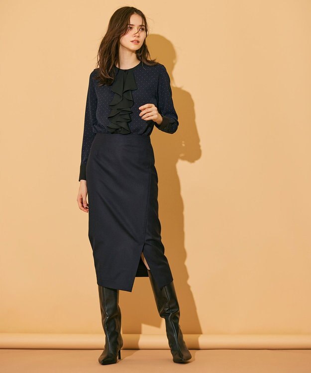 BEIGE， 【WEB限定】MONTE ROSA / Iラインスカート Navy