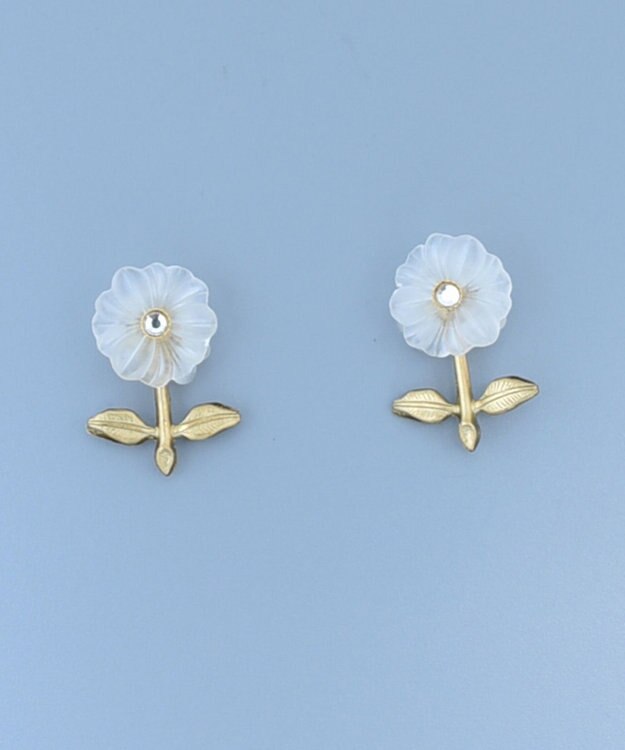 monshiro ダリアプチピアス ホワイト