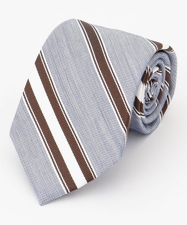 J.PRESS MEN 【LINEN MIX COLLECTION】レジメンタル ネクタイ ブルー系2