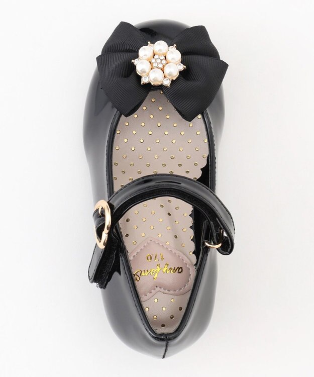 ANY KIDS エナメル ヒール パンプス ブラック