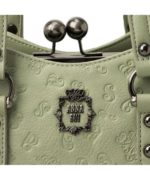 ANNA SUI ノーブル 2way口金ハンドバッグ ピスタチオ