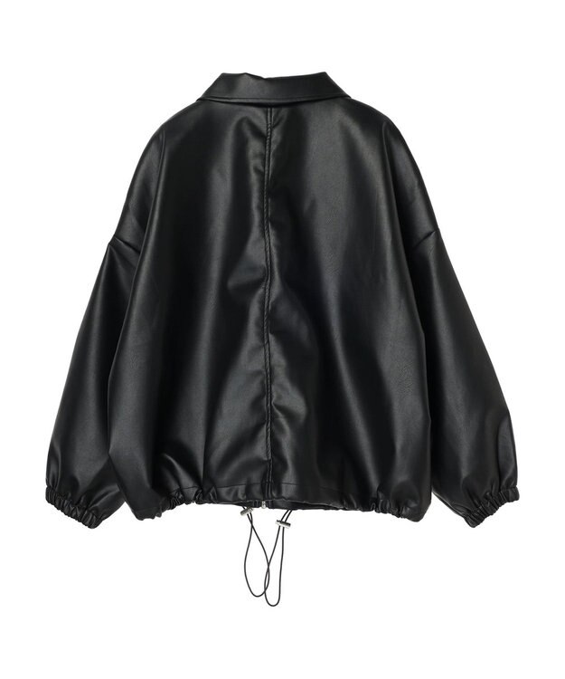 Green Parks ・ＥＬＥＮＣＡＲＥ　ＤＵＥ　合皮ステンカラーブルゾン Black