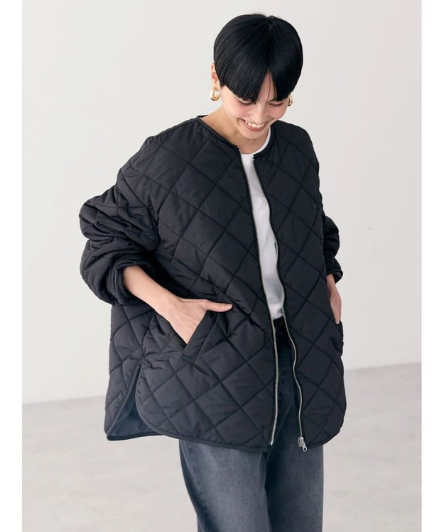 AMERICAN HOLIC 軽ポカリバーシブルキルティングコート Black