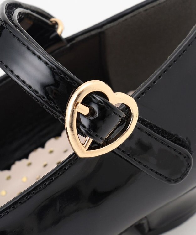 ANY KIDS エナメル ヒール パンプス ブラック