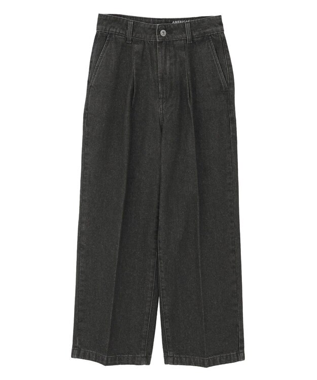AMERICAN HOLIC タックワイドデニム Black