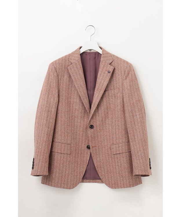 DAKS 【Tallia Di Delfino】ヘリンボーン ニューイントン・ジャケット ブラウン