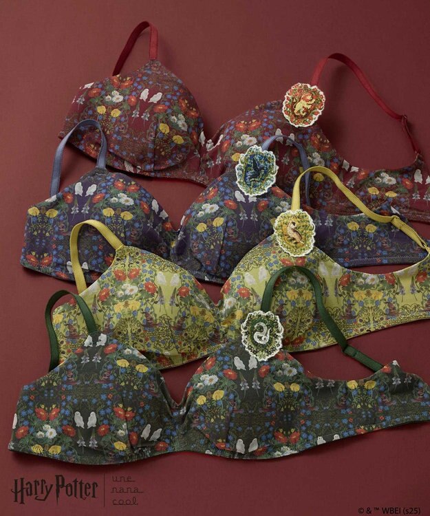 une nana cool 【ハリー・ポッターコラボ】364 シンプル ノンワイヤーブラ レッド