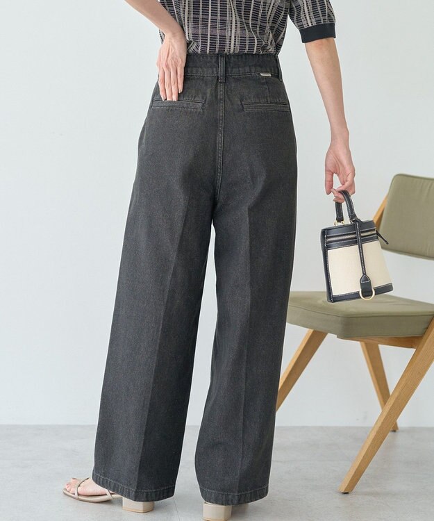 AMERICAN HOLIC タックワイドデニム Black