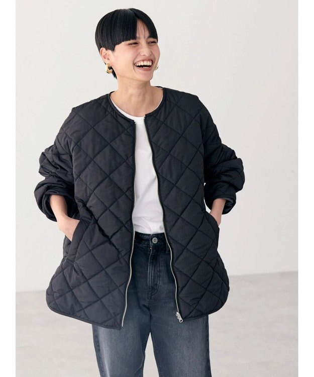 AMERICAN HOLIC 軽ポカリバーシブルキルティングコート Black