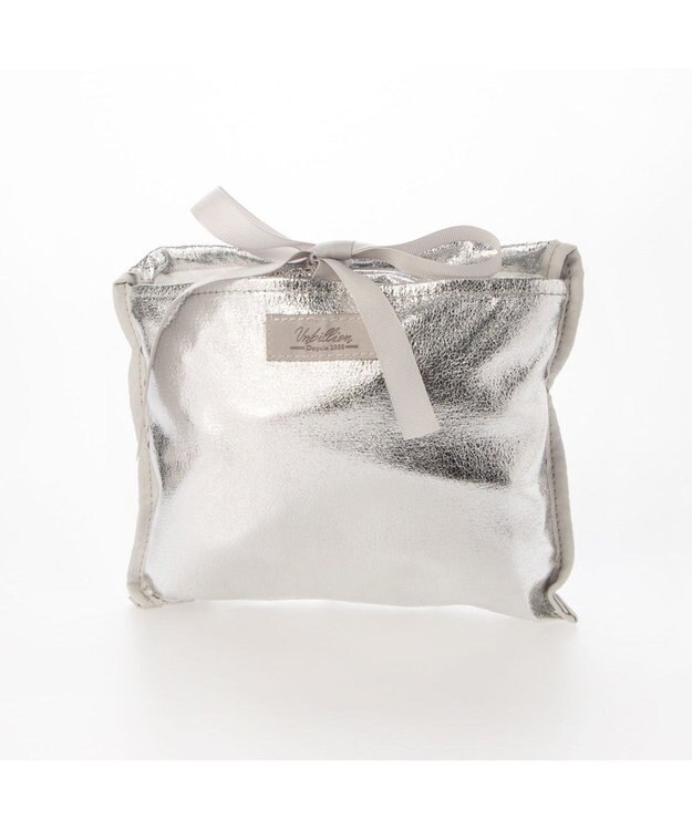 UNBILLION カシュカシュ cachecache / メタリックシャーリングポケッタブルトート シルバー