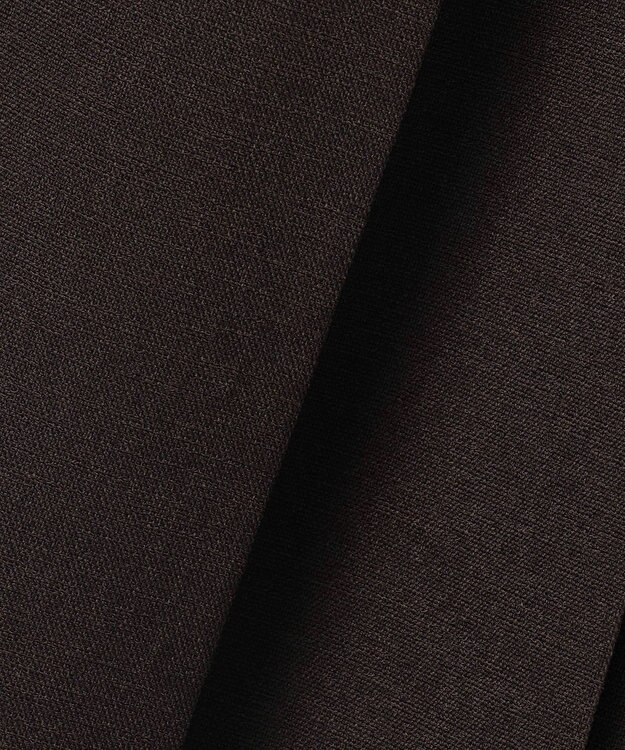 自由区 S 【セットアップ対応】リネンライクシンセティックタック スカート ダークブラウン