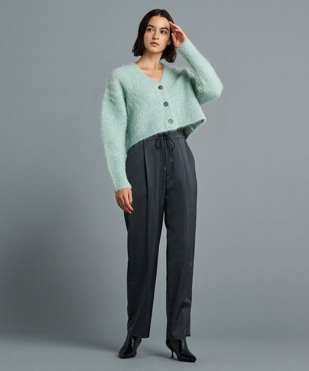 uncrave 【洗える】サテン ドロストパンツ（uncrave STANDARD） スレート