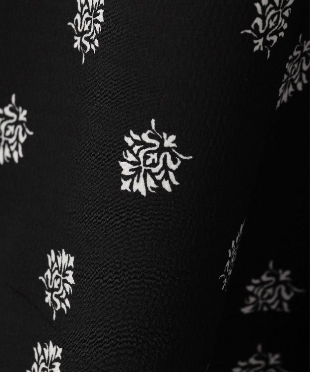 UNFILO 【大好評により新色追加！】プリントワンピース ブラック×オフ