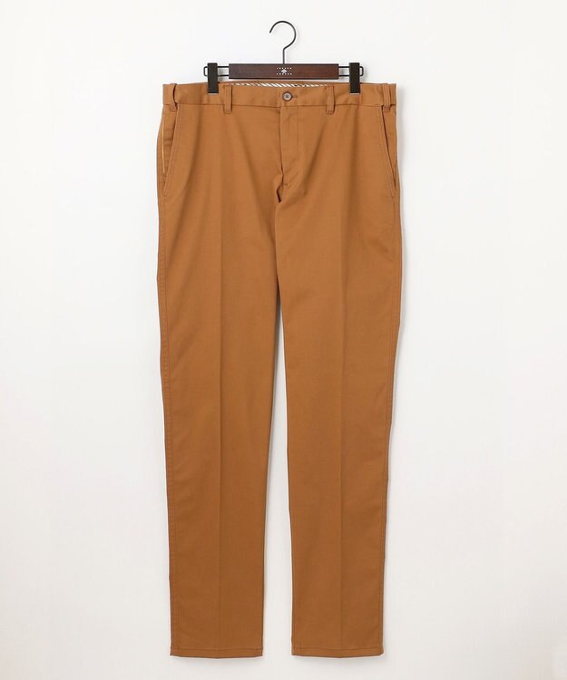 JOSEPH ABBOUD 【キングサイズ・ウェストも伸びる！/JAPANファブリック/ストレッチ】ハイパワーサテンストレッチ パンツ キャメル系