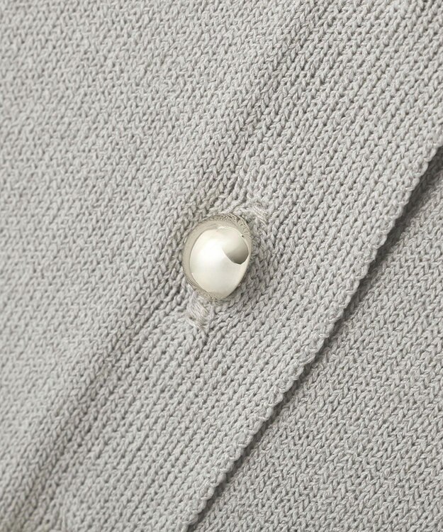 Green Parks 金釦コンパクトニットカーディガン Light Gray